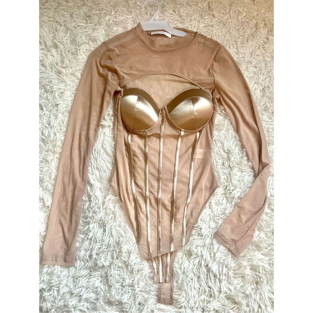 CHAMPAGNE GOLD BODYSUIT - Picture 1 of 2